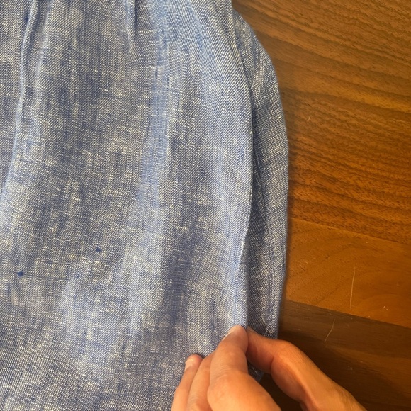 Cynthia Rowley 100% LINEN Chambray Dress Sleeveless Fit And Flare Women’s Sz M - Picture 6 of 7